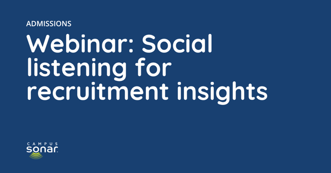 Admissions webinar: Social listening for recruitment insights