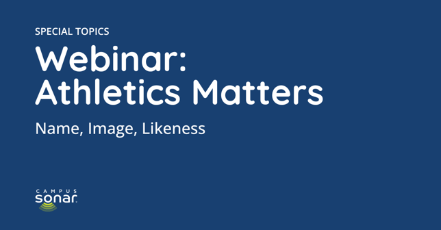 Special Topics Webinar: Athletics Matters, Name, Image, Likeness